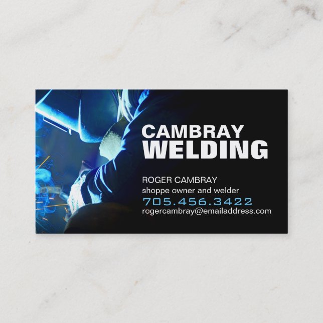 Customisable Welding Business Cards (Front)