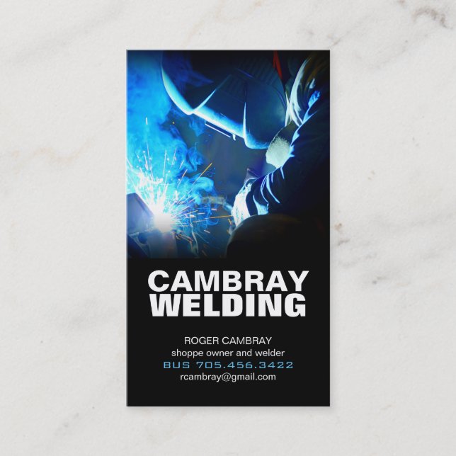 Customisable Welding Business Cards (Front)