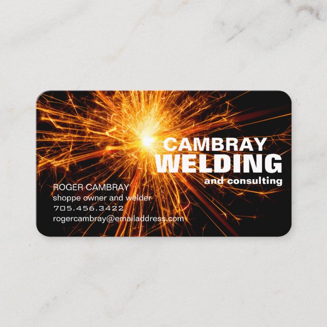 Customisable Welding Consultant Business Cards (Front)