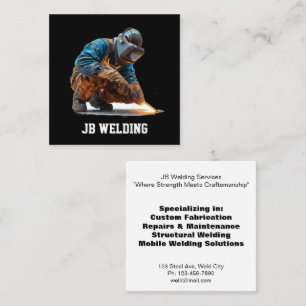 Customisable Welding Metalwork Design Square Business Card