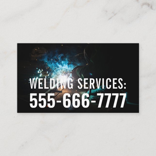 Customisable Welding Services Business Card (Front)