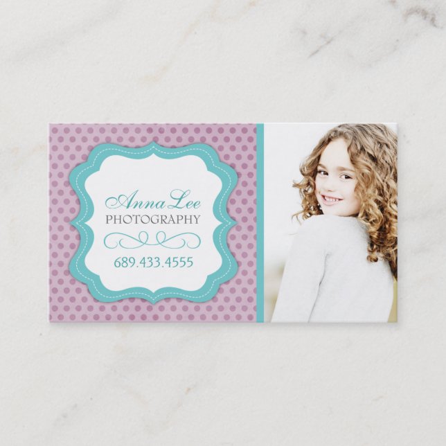 Customisable Whimsical Photographer Business Cards (Front)