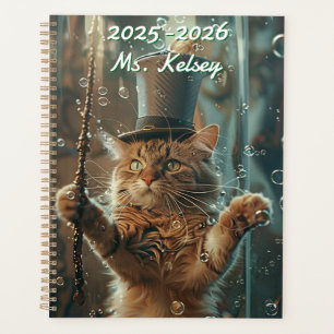 Customisable Whiskers Magical Cat Calendar Planner