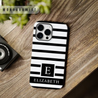 Customisable White And Black Colour Stripes 