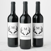 Customisable White And Black Deer Antler Monogram