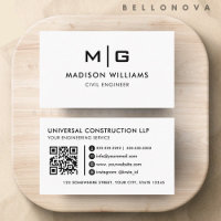 Customisable White And Black Professional