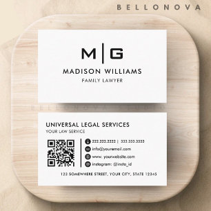 Customisable White And Black  Professional  Business Card