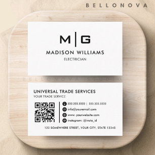 Customisable White And Black  Professional  Business Card