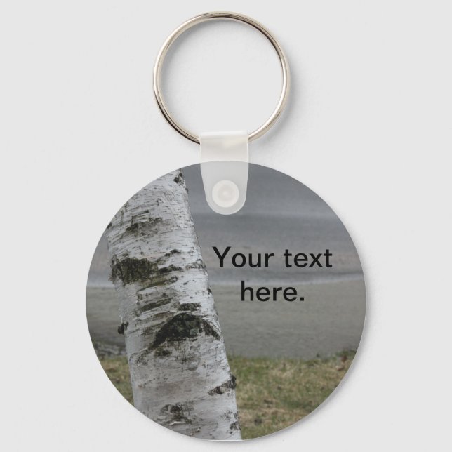 Customisable White Birch Keychain (Front)
