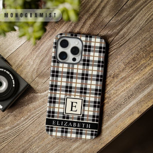 Customisable White Black Grey Red Chequered  iPhone 15 Pro Max Case