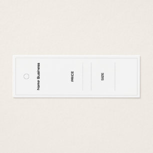 Customisable White Business Name Clothing Tag