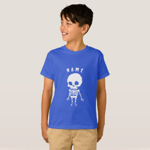 Customisable White Halloween Baby Skeleton T-Shirt