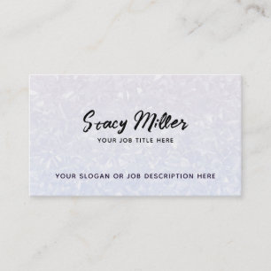 Customisable White Holographic Business Cards