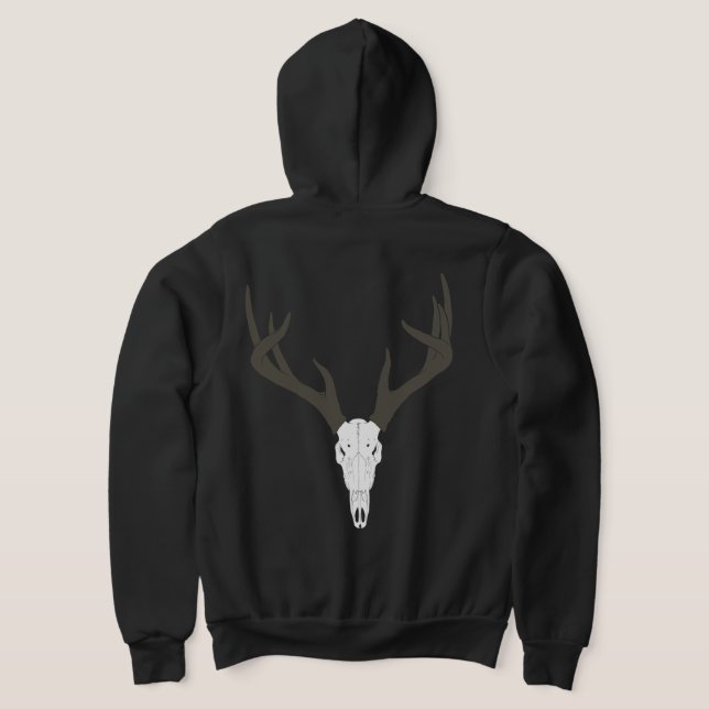 Customisable White-Tailed Deer Skull Hoodie (Laydown Back)