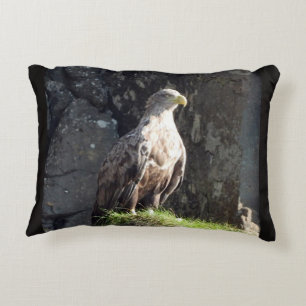 Customisable White-Tailed Eagle on Rock Decorative Cushion