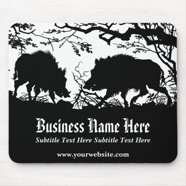 Customisable Wild Boar Outdoorsman Sportsman Mouse Mat (Front)