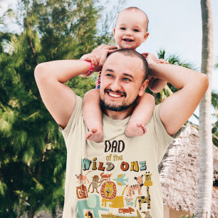 Customisable Wild One Cute Jungle Animals Graphic T-Shirt
