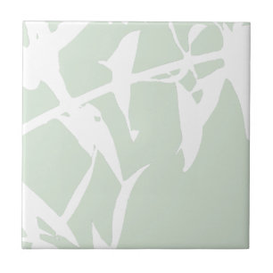 Customisable Willow Silhouette Sea Green Bathroom Tile