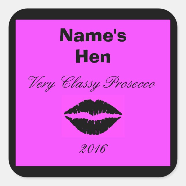 Customisable Wine Bottle Label (Front)