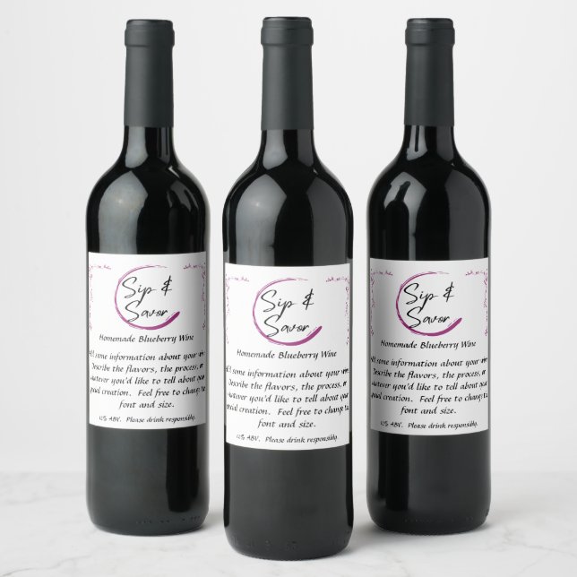 Customisable Wine Label (Bottles)