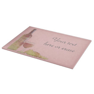 Customisable Wine Rose Grape Cutting Board