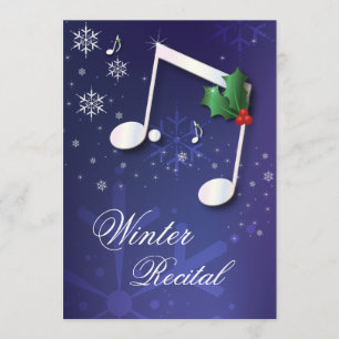 Customisable Winter Recital Invitation