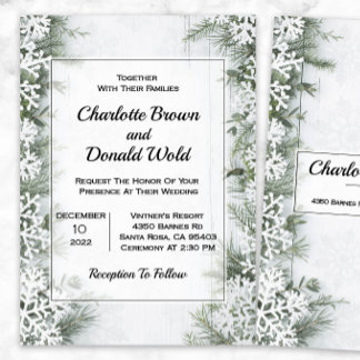 Customisable Winter Wedding Invitations