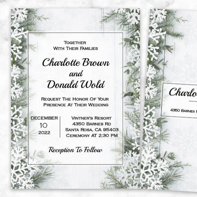 Customisable Winter Wedding Invitations (Creator Uploaded)