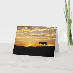 Customisable with Horse's Name Equine Sympathy Card