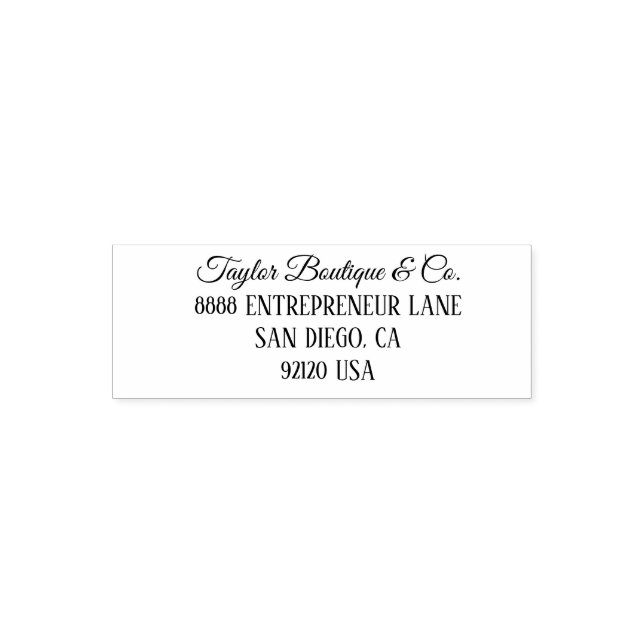 Customisable with Your Business name and address Self-inking Stamp (Design)