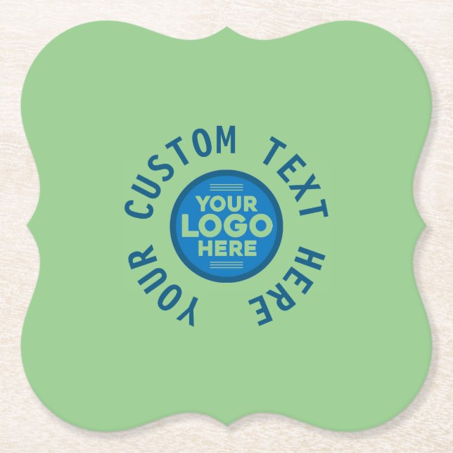 Customisable with Your Text or Logo Here Stone Coa Paper Coaster (Front)