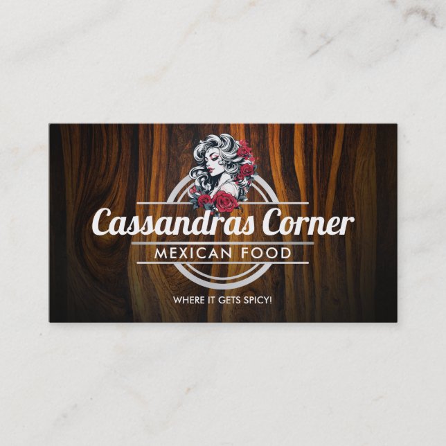 Customisable Woman logo business cards (Front)