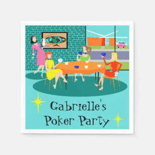 Customisable Women's Card Game Disposable Napkins