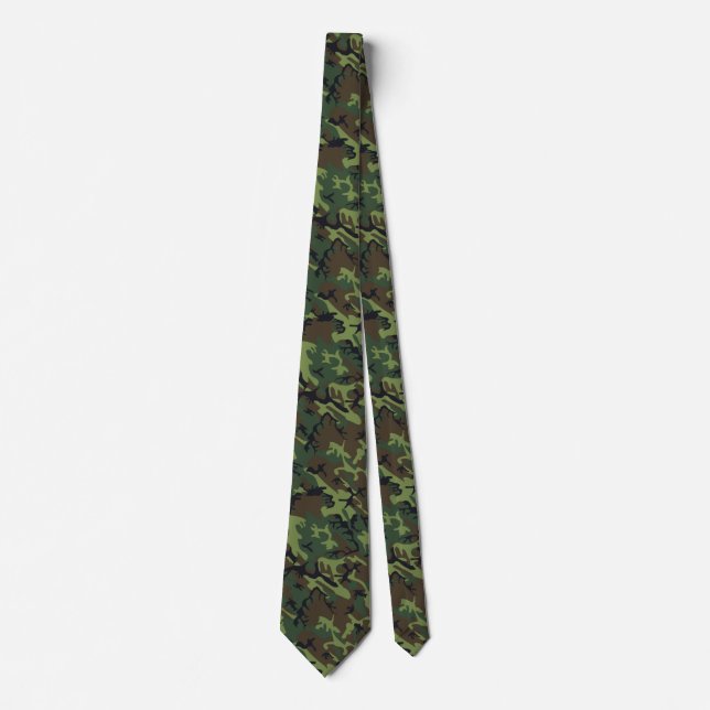 Customisable Woodland Camo Tie (Front)