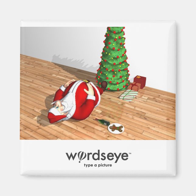 Customisable WordsEye Refrigerator Magnet (Front)