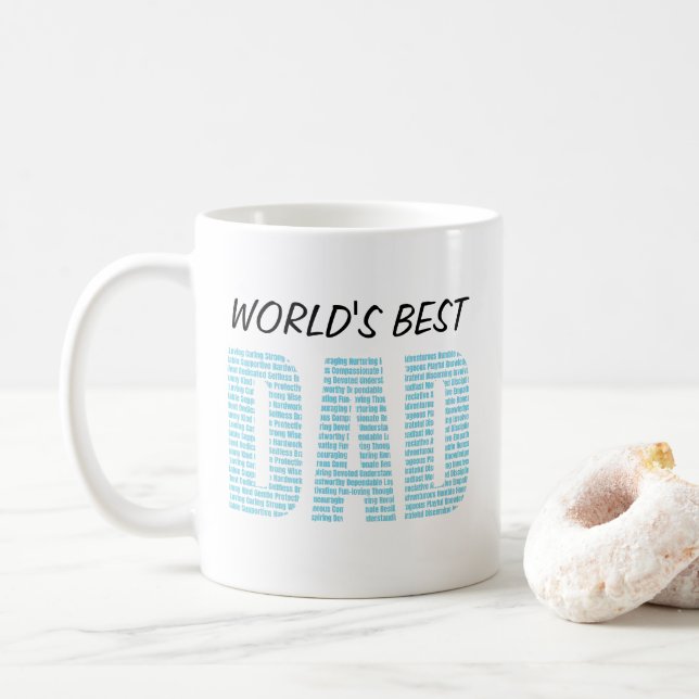 Customisable World Best Dad Father's Day Gift Coffee Mug (With Donut)