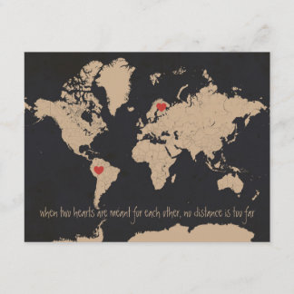 Customisable World Map Save the Date