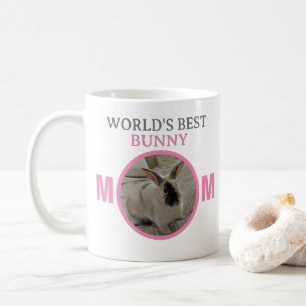 Customisable World's Best Bunny Mum Photo Coffee M Coffee Mug