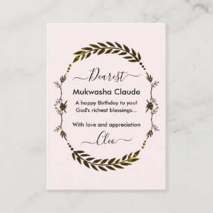 Customisable Wreath Enclosure Card