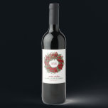 Customisable Wreath Holiday Wine Labels<br><div class="desc">Customisable Wreath Holiday Wine Labels created by Colourful Designs Inc.</div>