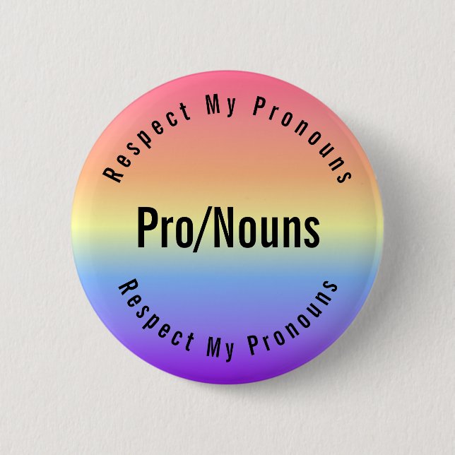 Customisable Xenogender Pronouns Button (Front)