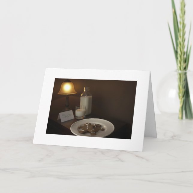 Customisable Xmas Cards Cookies Santa Claus (Front)