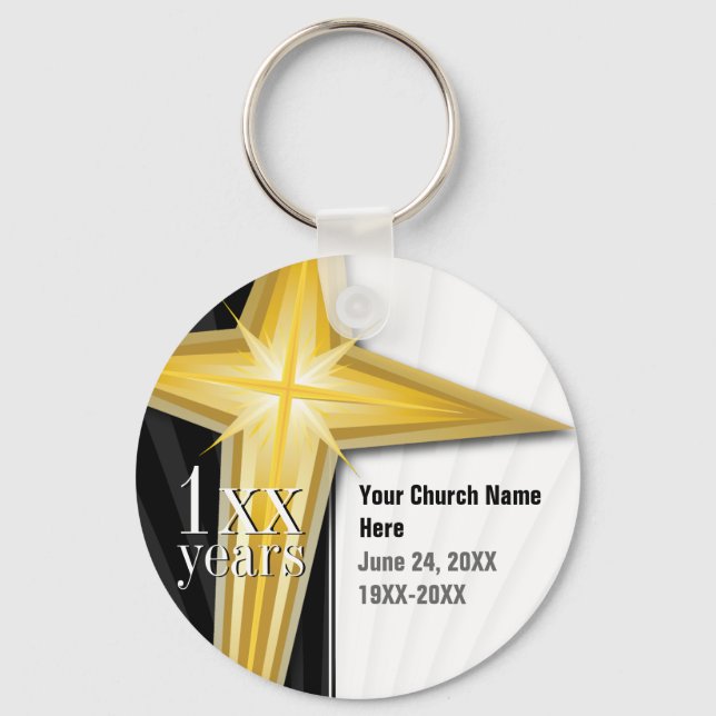 Customisable Year Church Anniversary Keychain (Front)