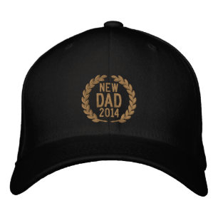 Customisable YEAR for New Dad Laurels Embroidery Embroidered Hat