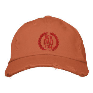 Customisable YEAR for New Dad Laurels Embroidery Embroidered Hat