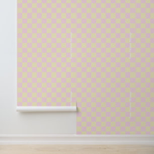 Customisable Yellow and Pink Geometric Decor Wallpaper