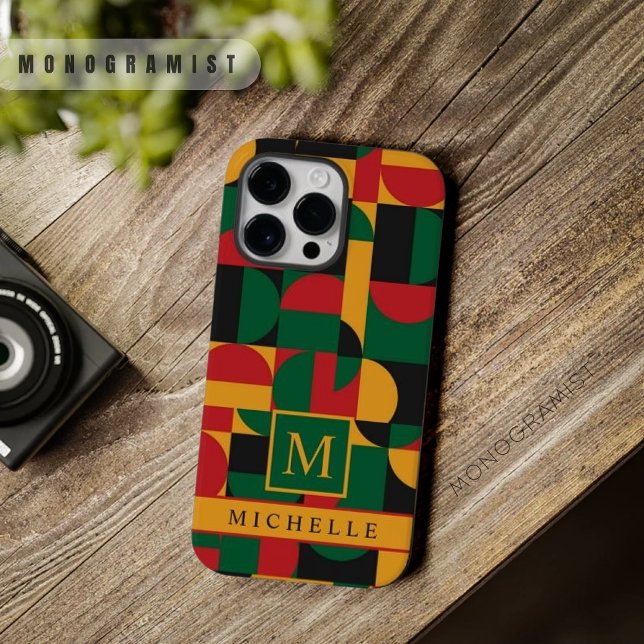Customisable Yellow Green Red Black Geometric  Case-Mate iPhone Case (Customizable Yellow Green Red Black Geometric Case-Mate iPhone Case)
