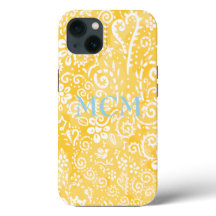 Customisable Yellow Paisley iphone cover