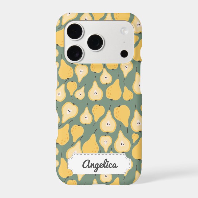 Customisable Yellow Pear Seamless Pattern (Back)
