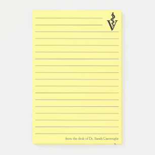 Customisable Yellow Veterinarian Office Veterinary Post-it Notes